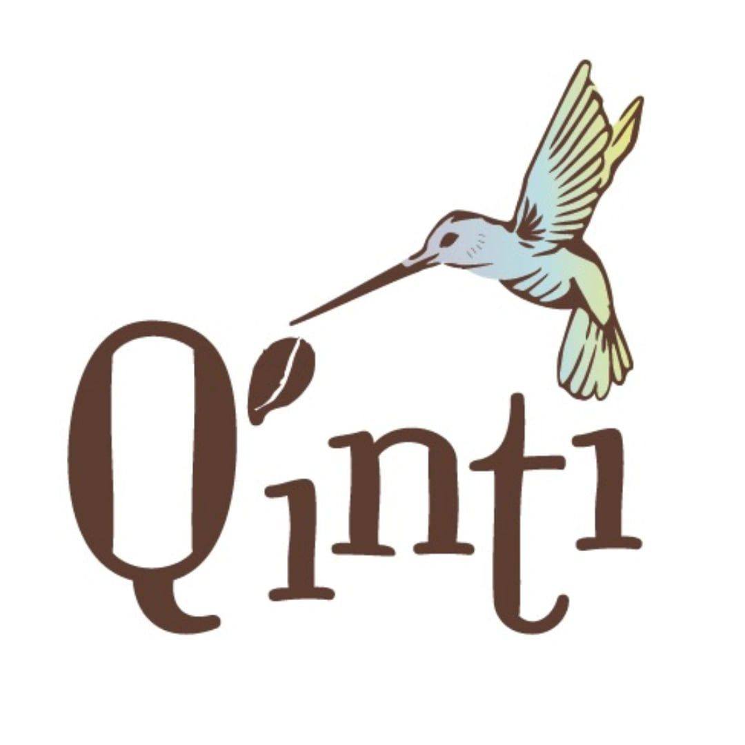 Logotipo de Q'ínti con un colibrí